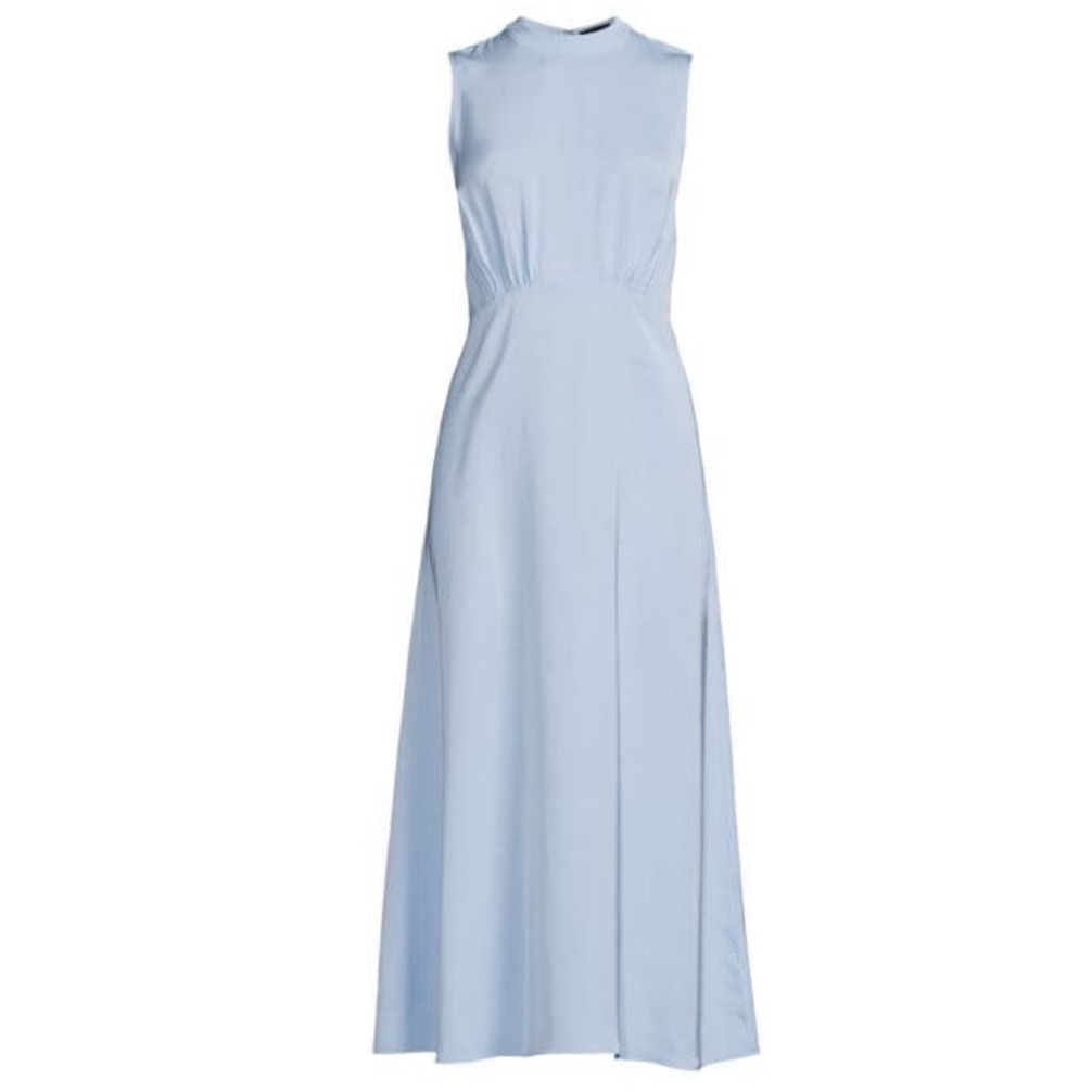 Theory Light Blue Sleeveless Midi Dress | 00